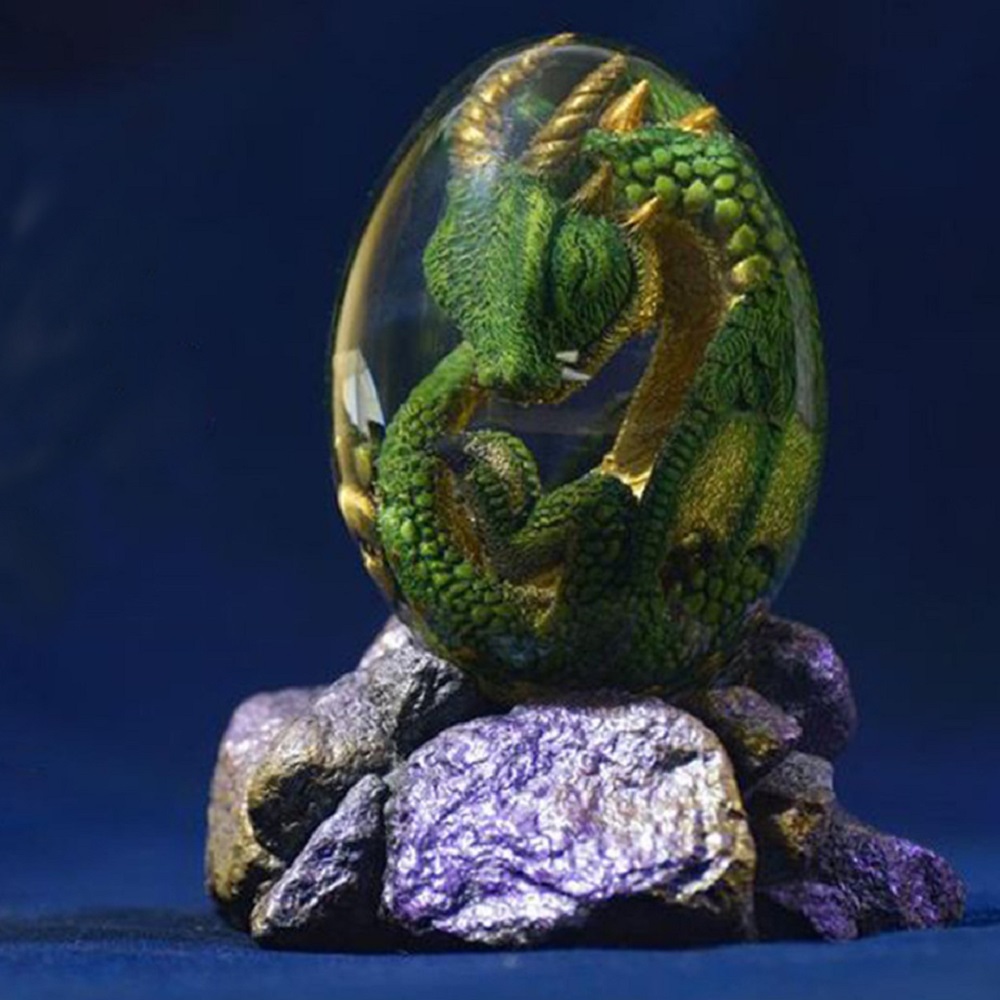 Art Craft Easter - Lava Dragon Egg Statue With Stand