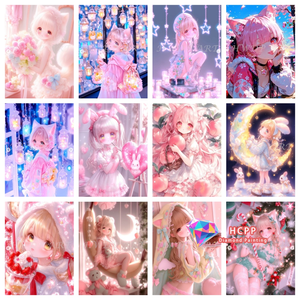Art Craft Japan - Cartoon Girl Fairy Diamond Painting Kit
