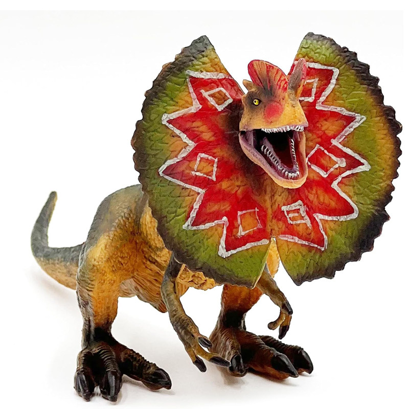 Art Craft Dinosaur - Dilophosaurus Toy, Dinosaur Toy with Moveable