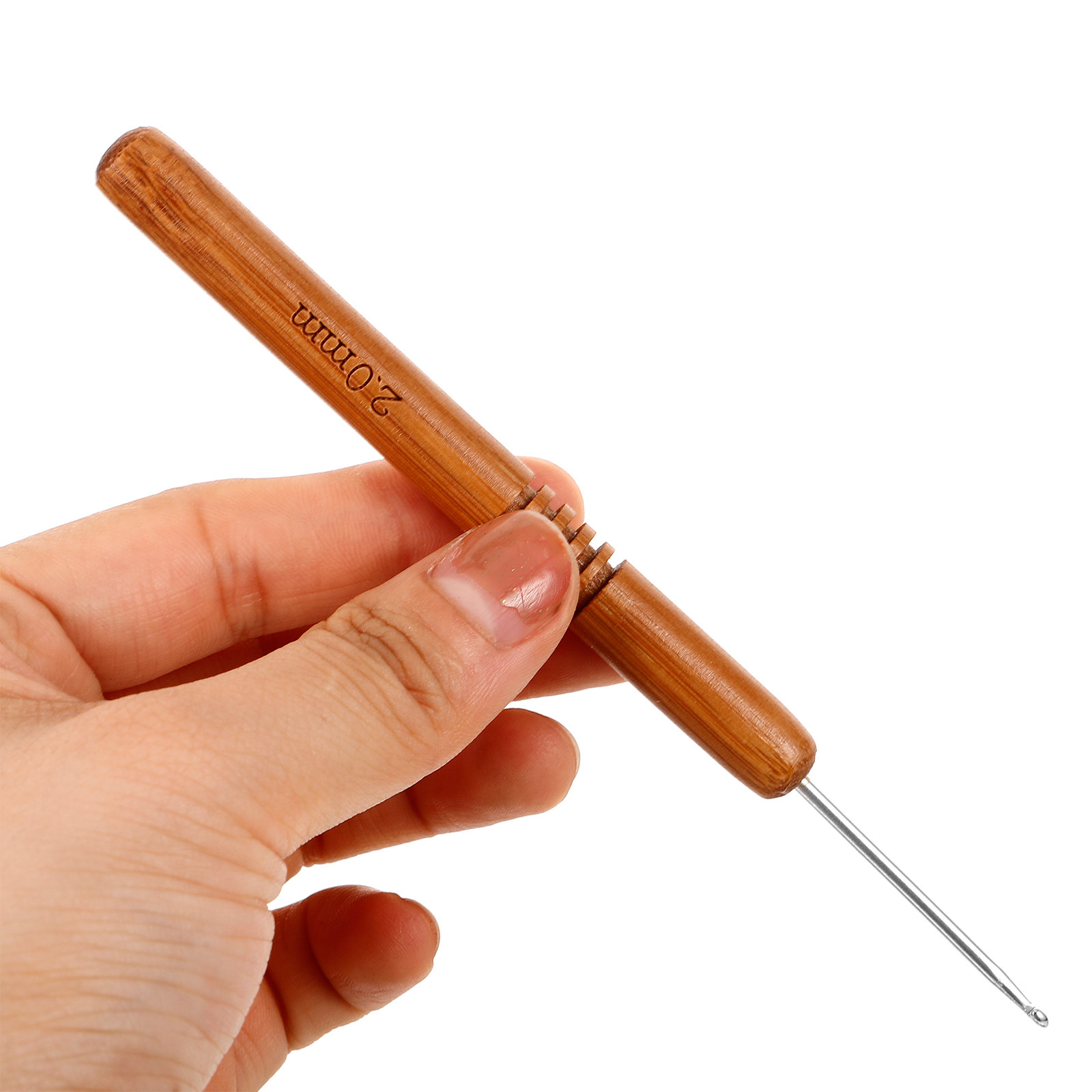 Crochet Hook Set - 9Pcs Crochet Hook Set Bamboo Handle