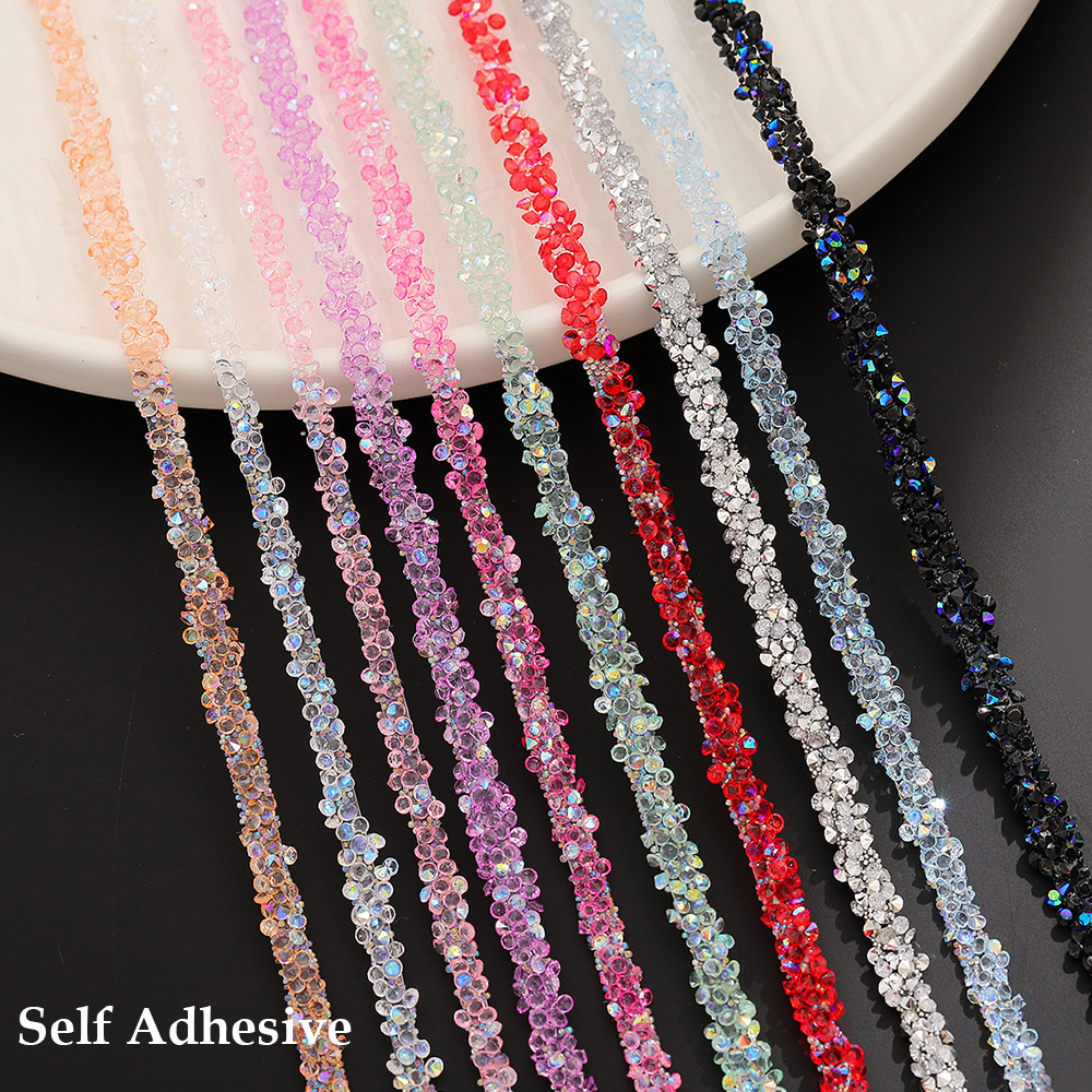 Art Craft Event - 500cm Self-adhesive Resin rhinestones stickers Jelly