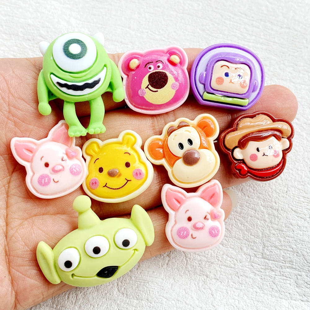 Art Craft Dinosaur - 10Pcs Resin Cartoon Animation Green Dinosaur