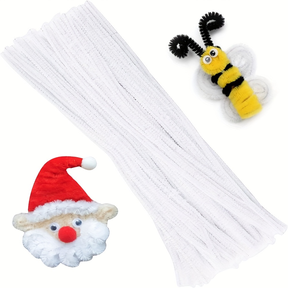 Art Craft For Toddlers - 100 Pcs White Pipe Cleaners,Pipe Cleaners