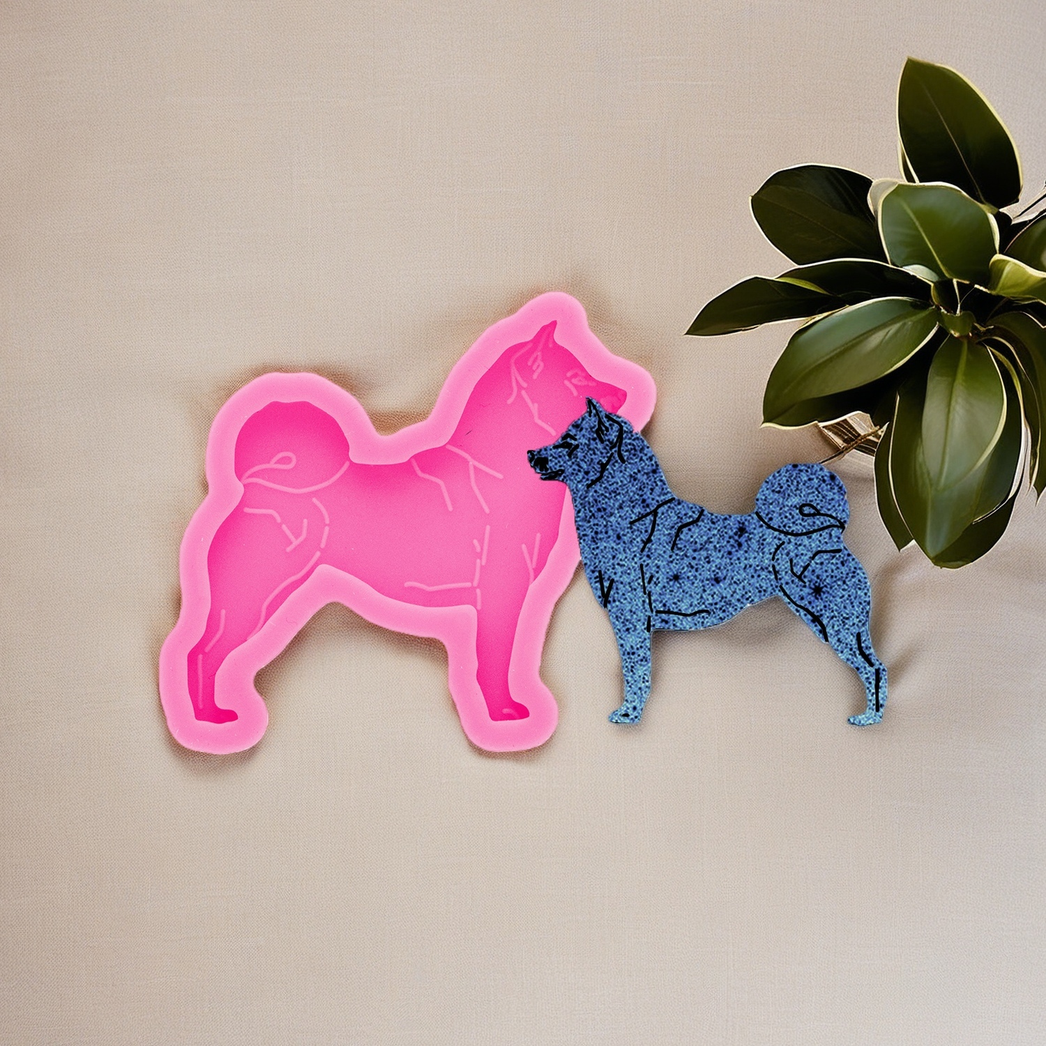 Craft And Art Difference - Different Dog Breeds Samoyed Silicone Mold