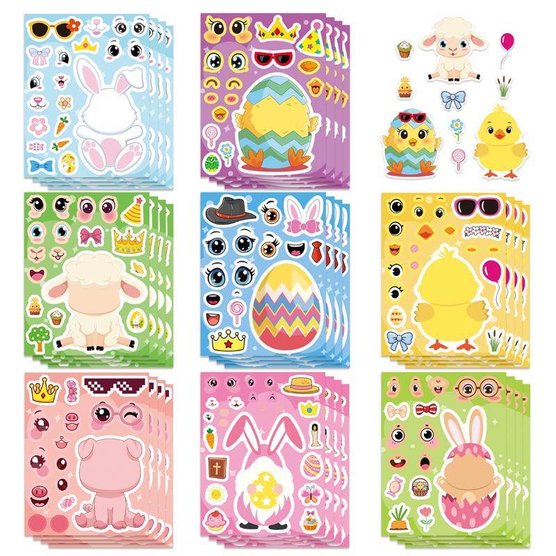 Art Craft Easter - DIY Cartoon Easter Egg Puzzle Stickers