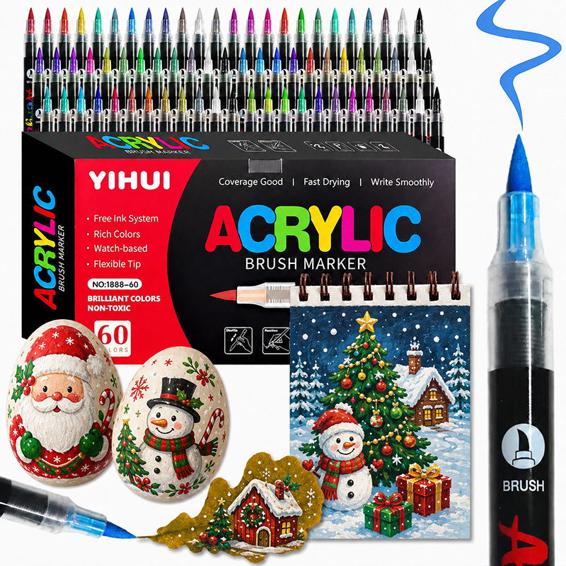 Art Craft Easter - 12-60 Colors Acrylic Paint Markers, Soft