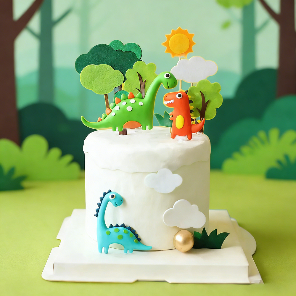 Art Craft Dinosaur - Dinosaur Birthday Cake Topper for Boy