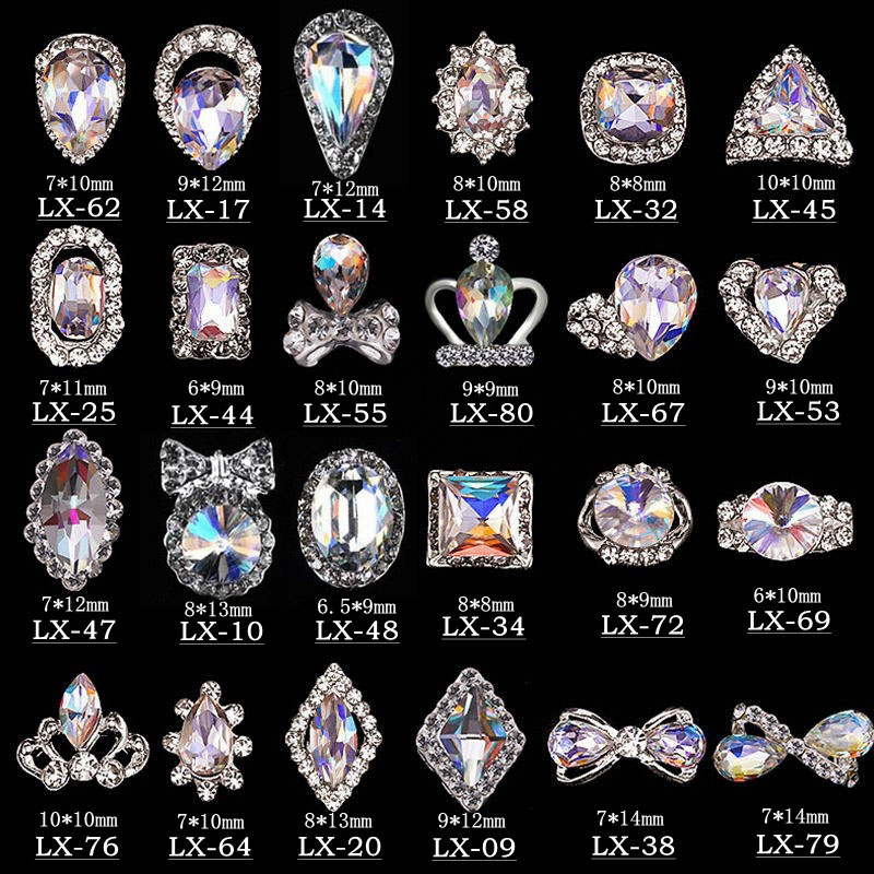 Craft And Art Difference - 10pcs 3D Crystal AB Color Rhinestones