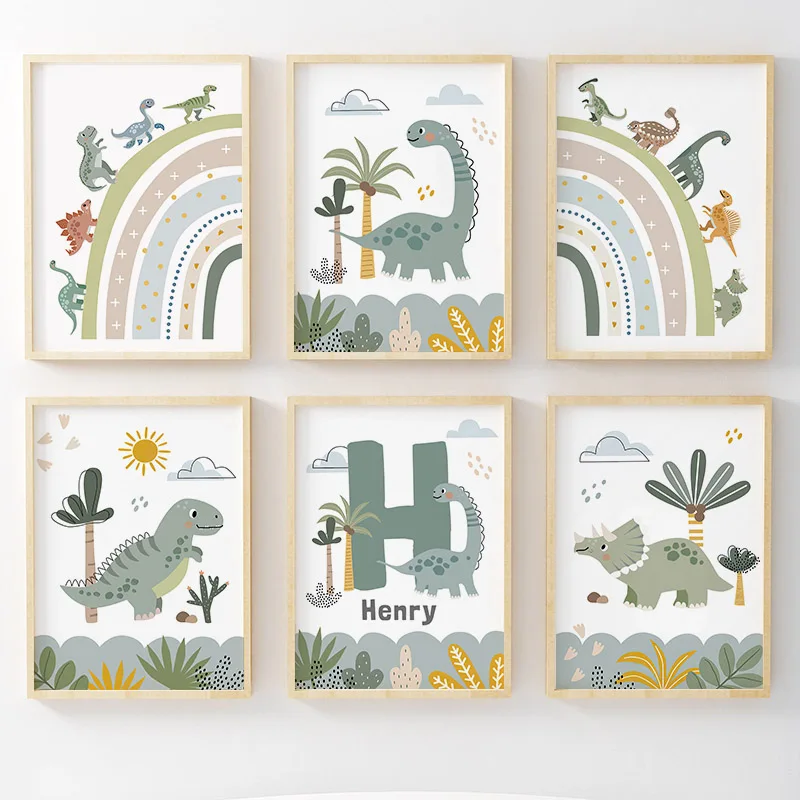 Art Craft Dinosaur - Jurassic Period Dinosaur Wall Art Canvas