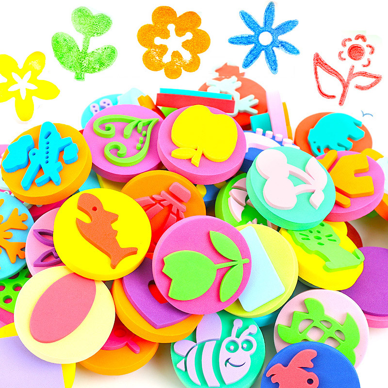 Art Craft For Toddlers - 6Pcs/bag Foam Stamps for Painting Cute