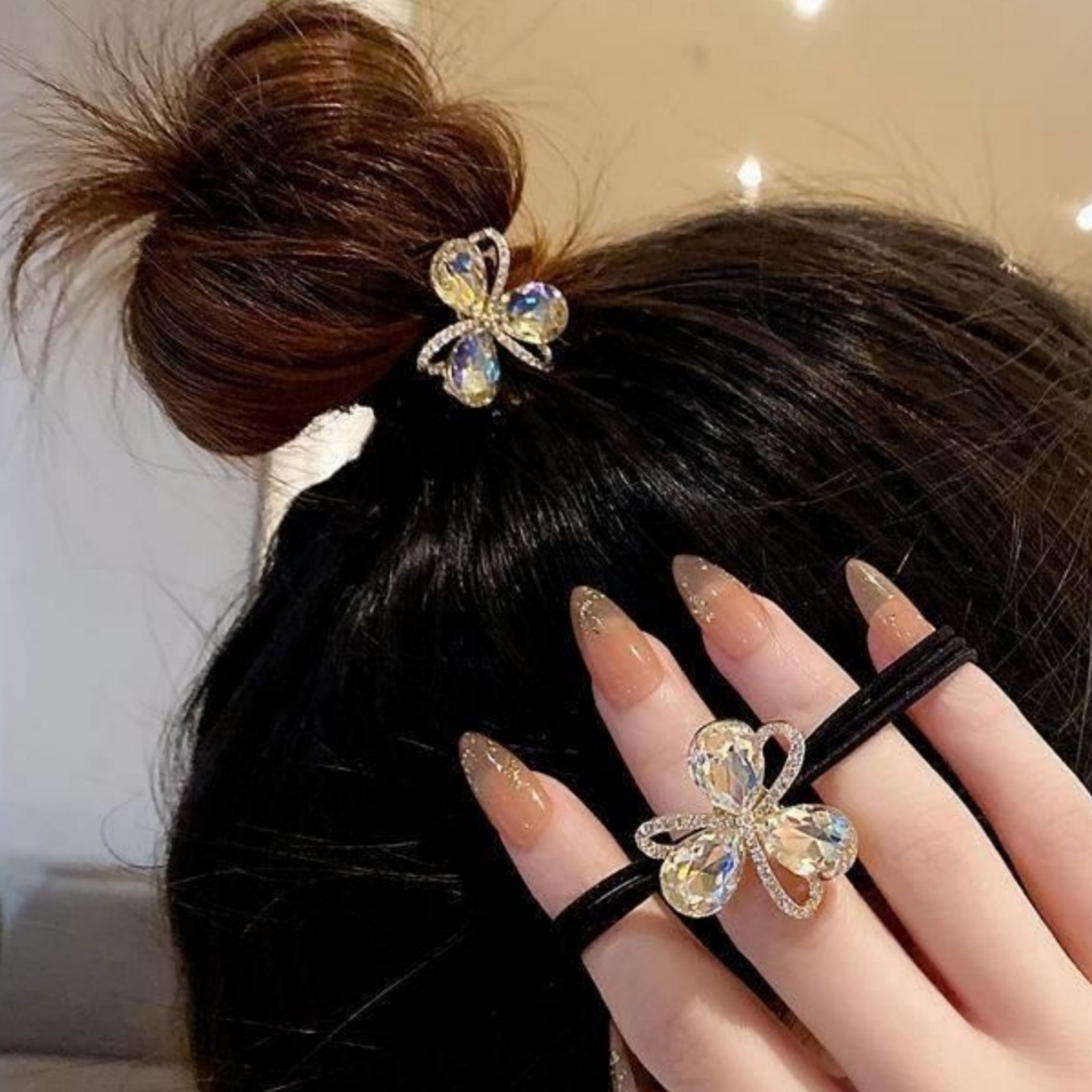 Art And Craft Hair - 1PC New Flash Diamond Flower Headband