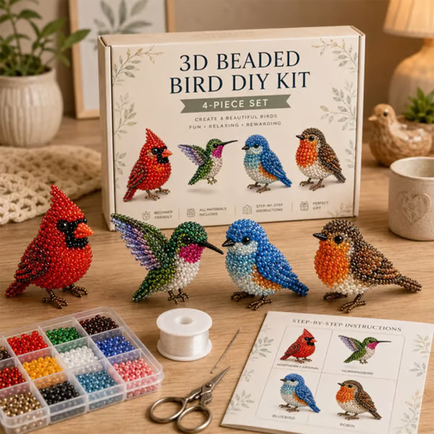 Art Craft Handmade - Mini 3D Beaded Animal Craft Kit