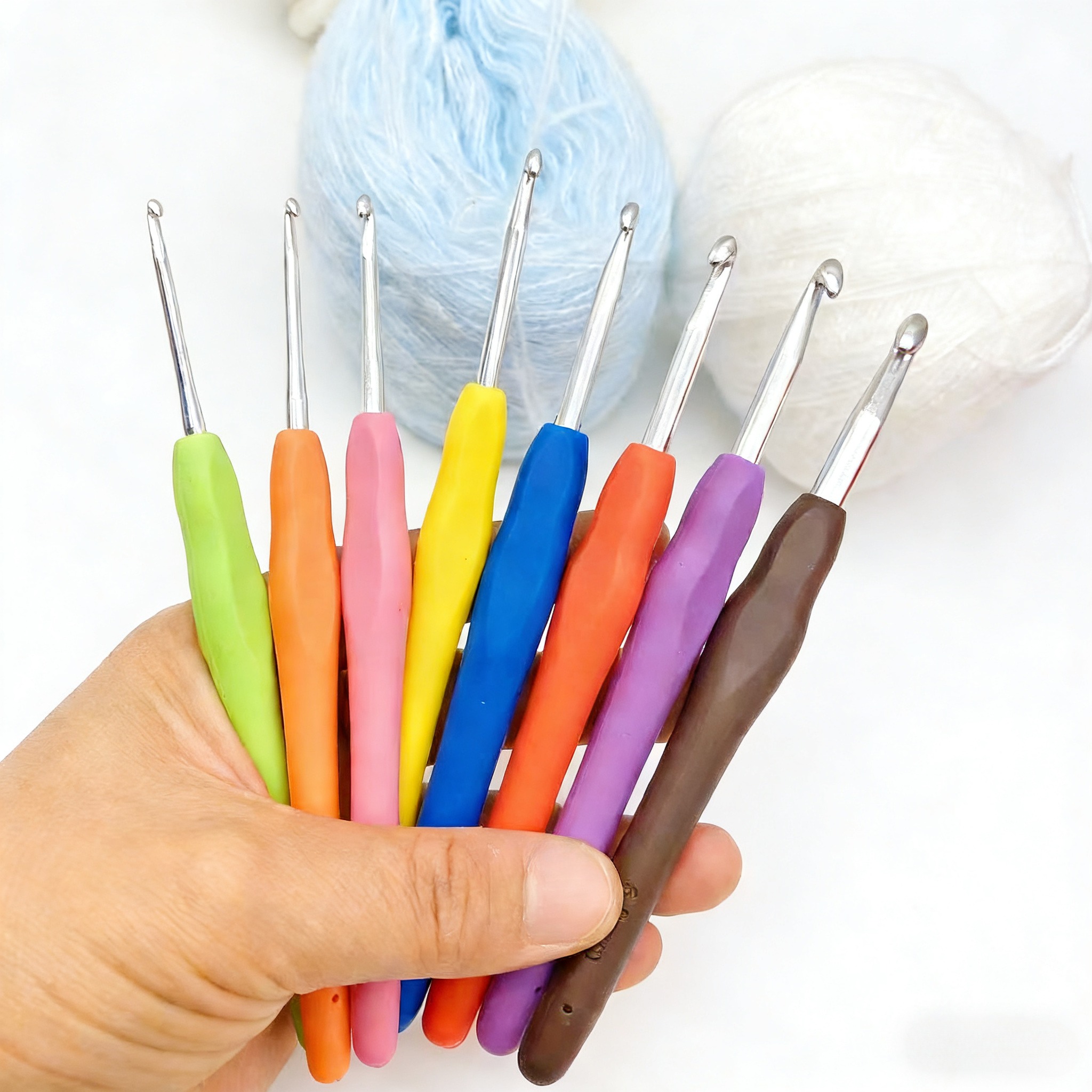 Crochet Hook Set - 8-Piece Crochet Hook Set, Total Length