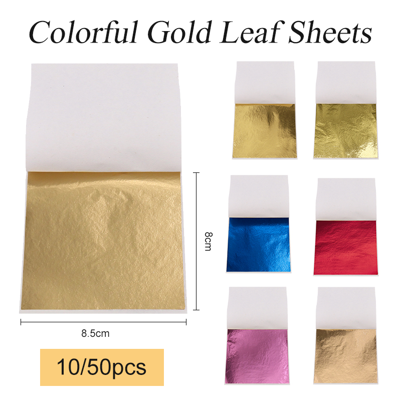 Art Craft Leaves - 8x8.5cm Taiwan Imitation Gold Leaf Sheets