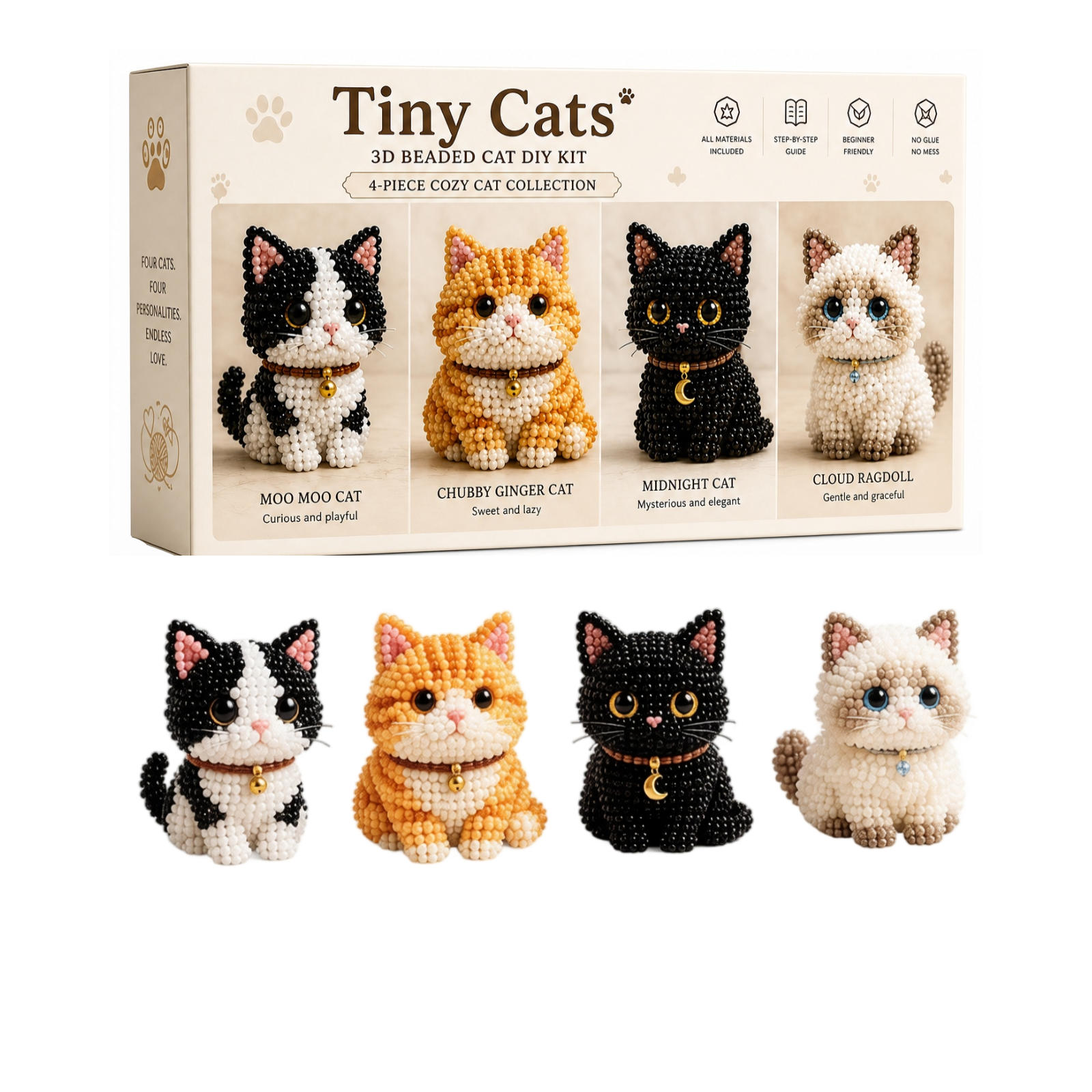 Art Craft Event - Tiny Beads 3D Beaded Animal Kit