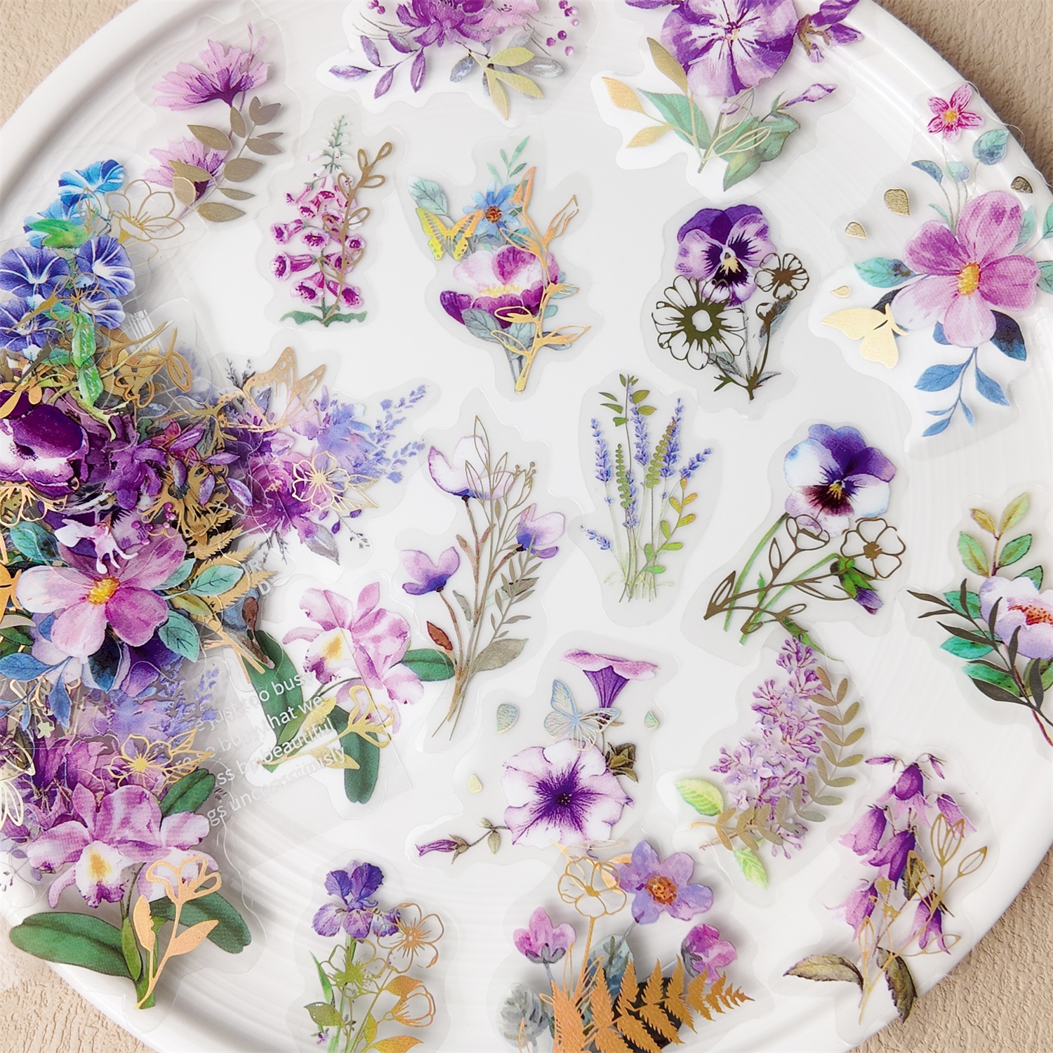 Art Craft Leaves - 40Pcs PET Plant Flower Stickers DIY