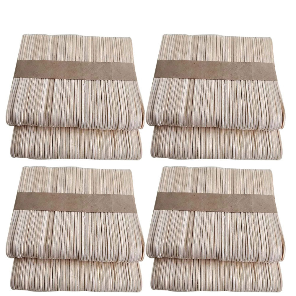 Art Craft With Ice Cream Stick - 400Pcs Natural Wood Craft Sticks Smooth