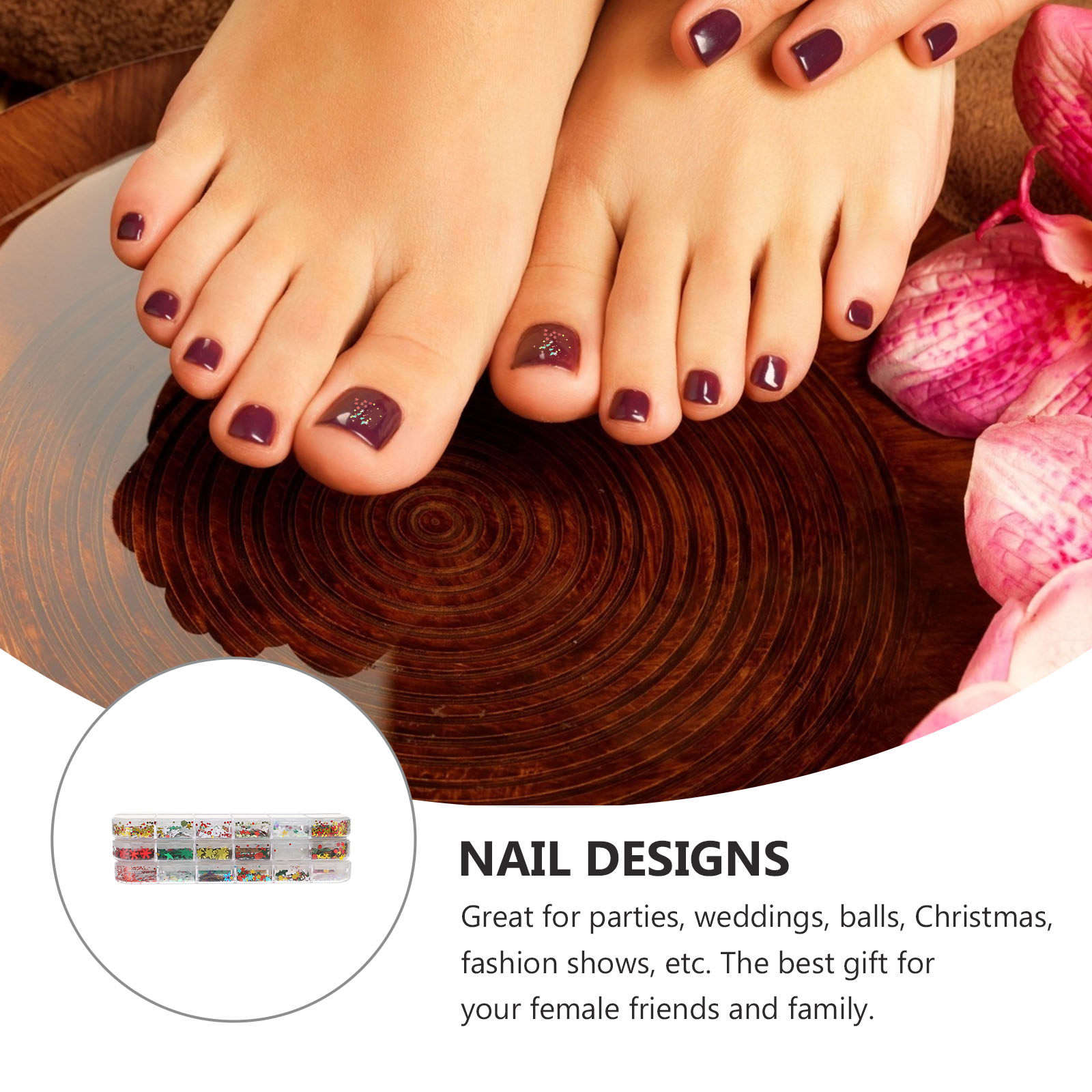3 Boxes Christmas Nail Glitter - Art Craft Christmas Ideas review and price