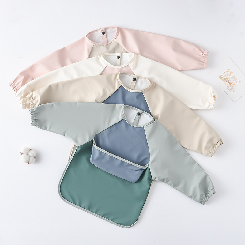 Kids Baby Long Sleeved PU Bibs - Art Craft For Toddlers review and price