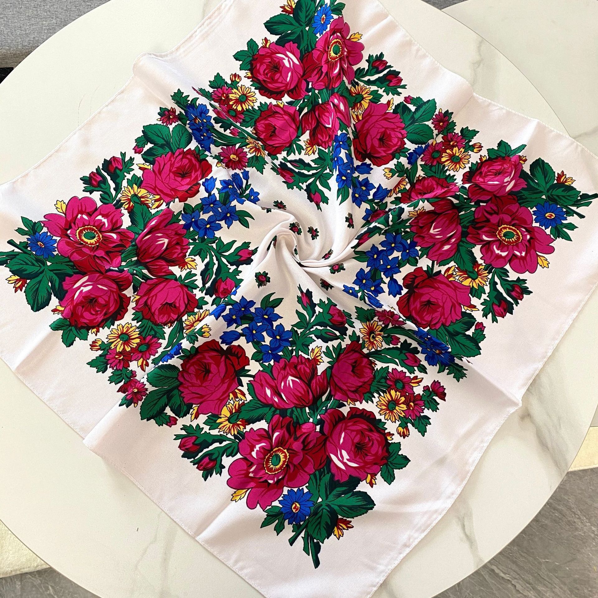 70*70cm Russian Floral Square  - Art And Craft Hair review and price