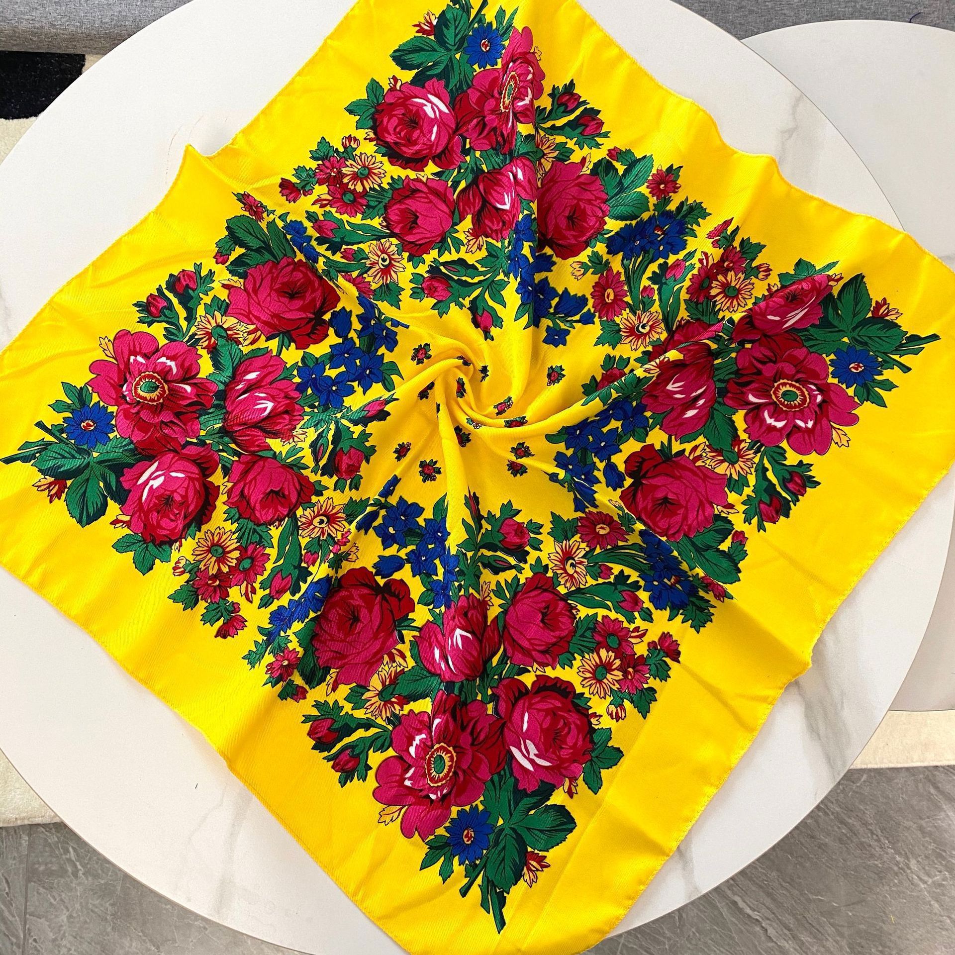 70*70cm Russian Floral Square  - Art And Craft Hair review and price