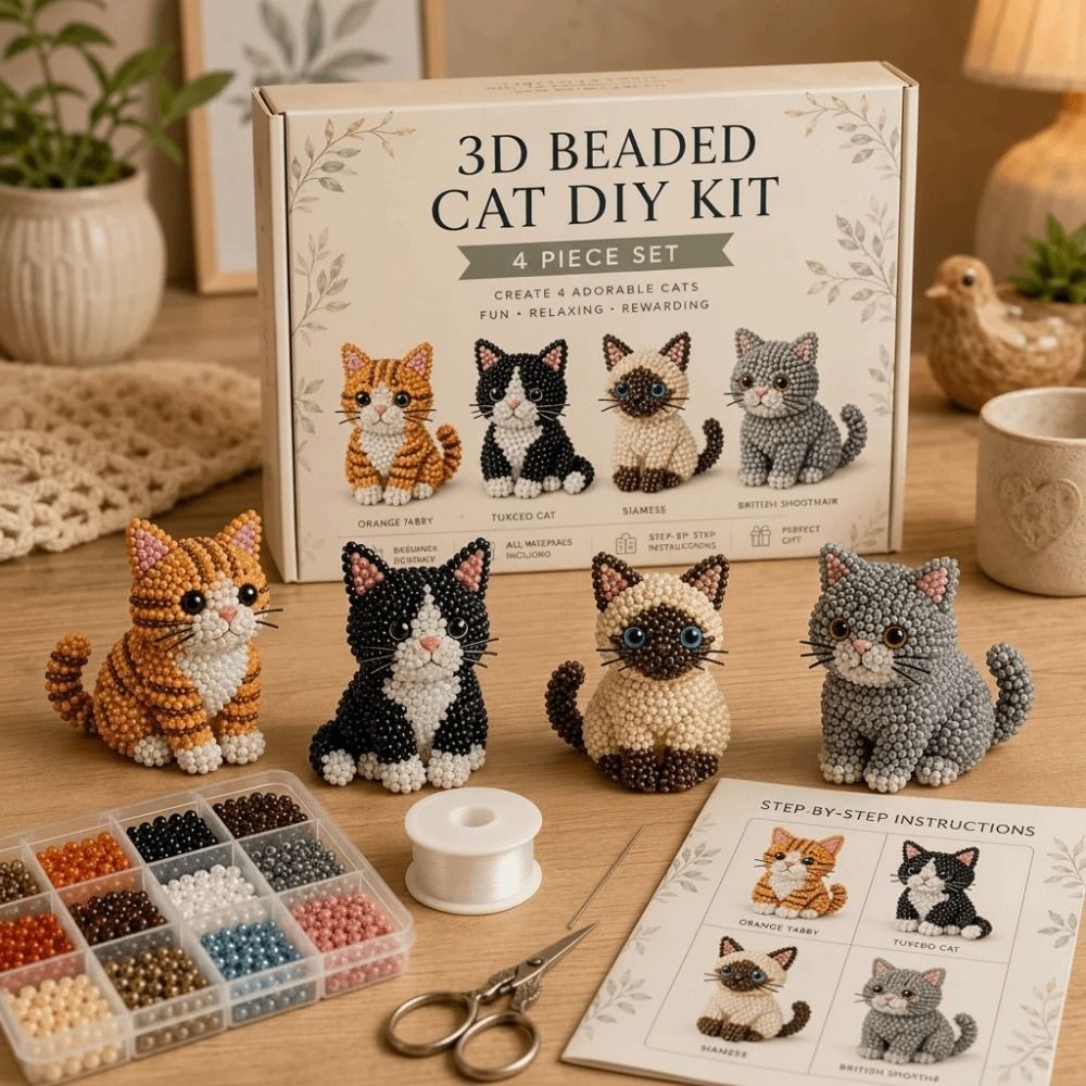 Tiny Beads 3D Beaded Animal Ki - Art Craft Handmade review and price