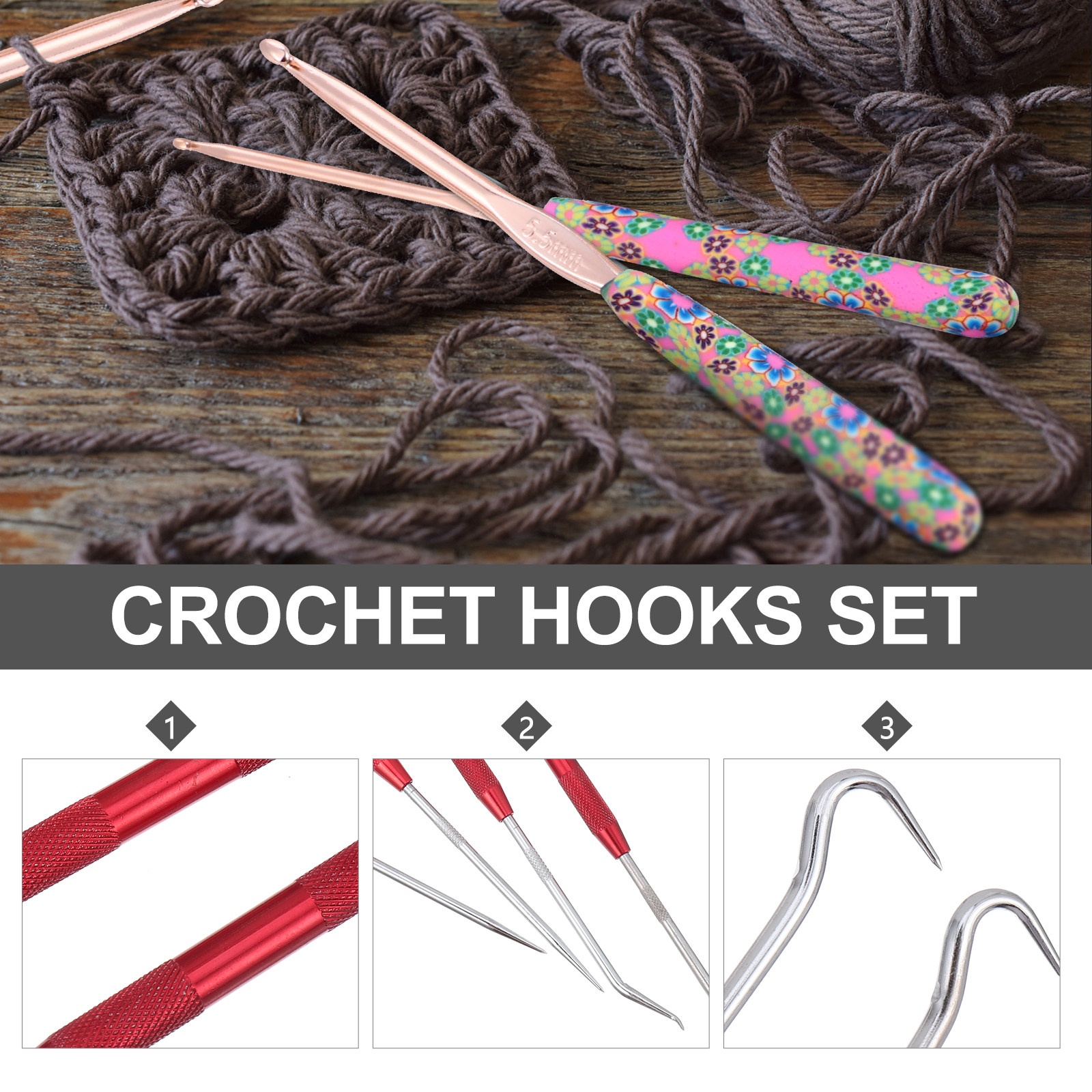 2 set 2 Sets Mini Crochet Hook - Crochet Hook Set review and price