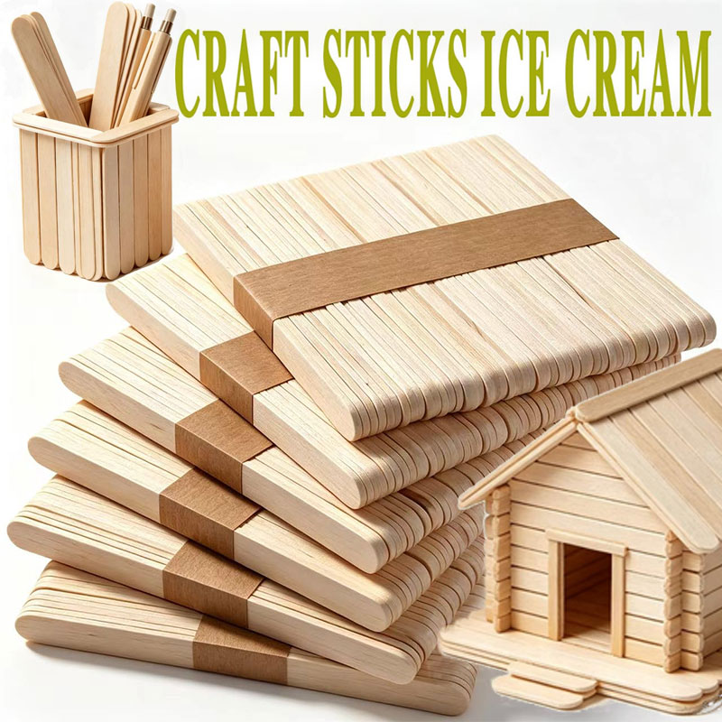 50PCS Popsicle Sticks Natural  - Art Craft With Ice Cream Stick review and price