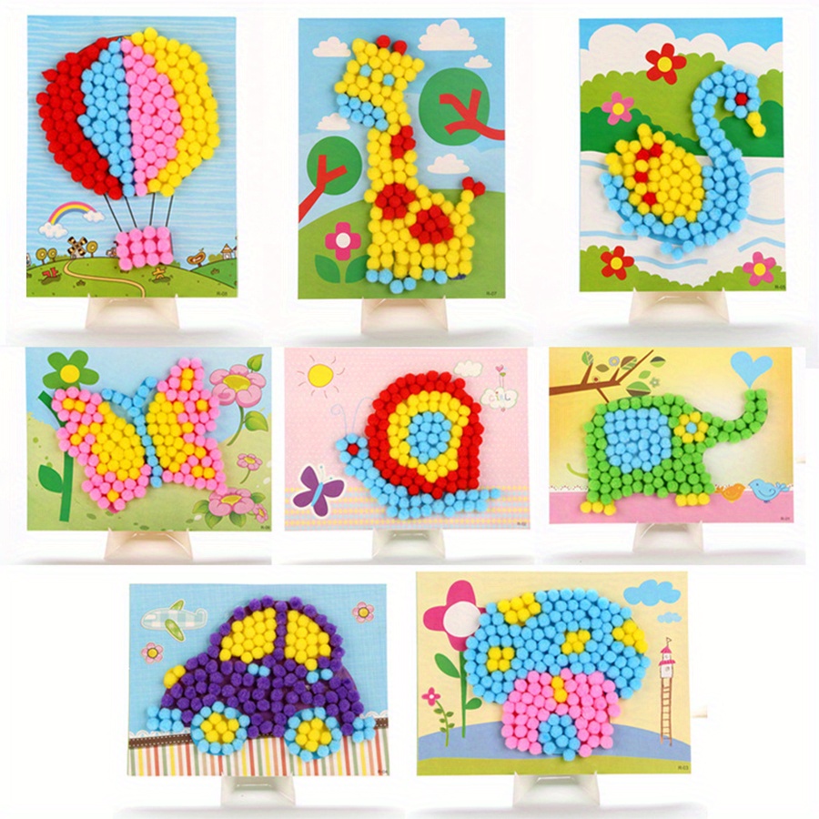 2pcs 16x21cm Colorful Pom-Pom  - Art Craft Handmade review and price