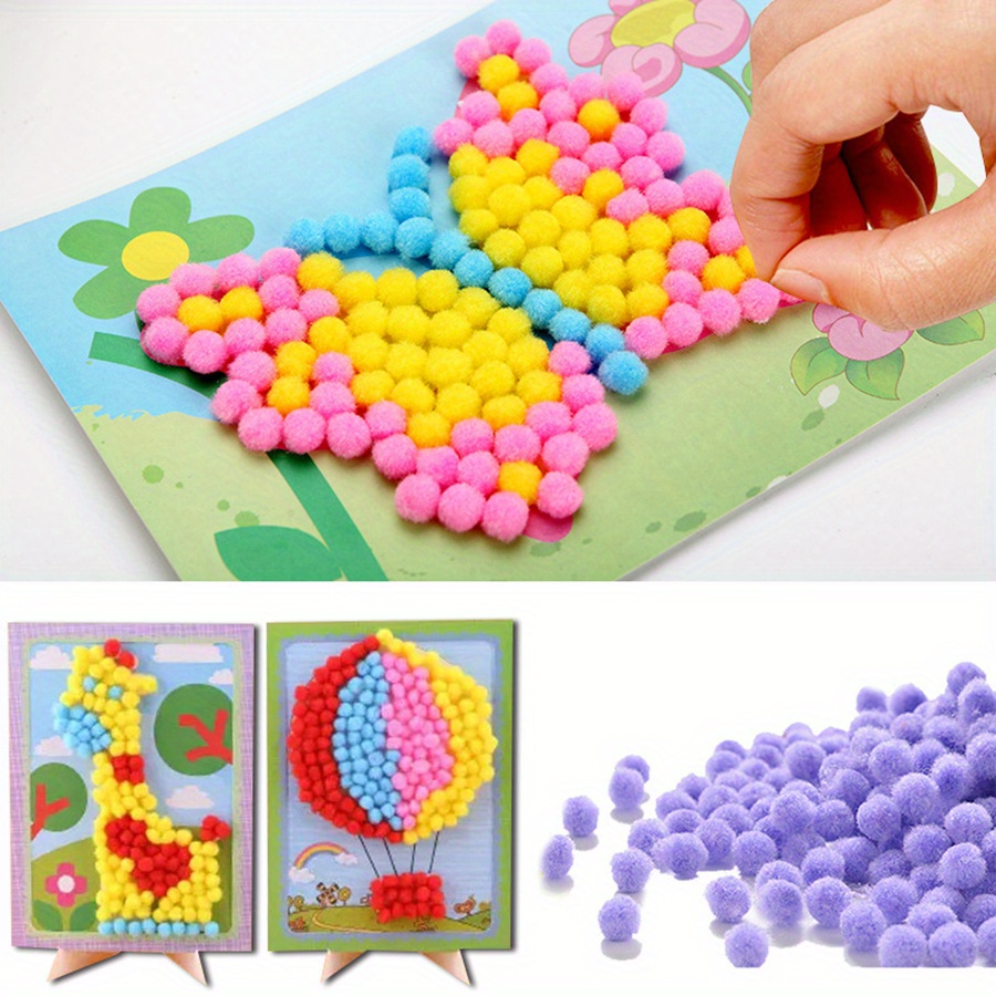 2pcs 16x21cm Colorful Pom-Pom  - Art Craft Handmade review and price