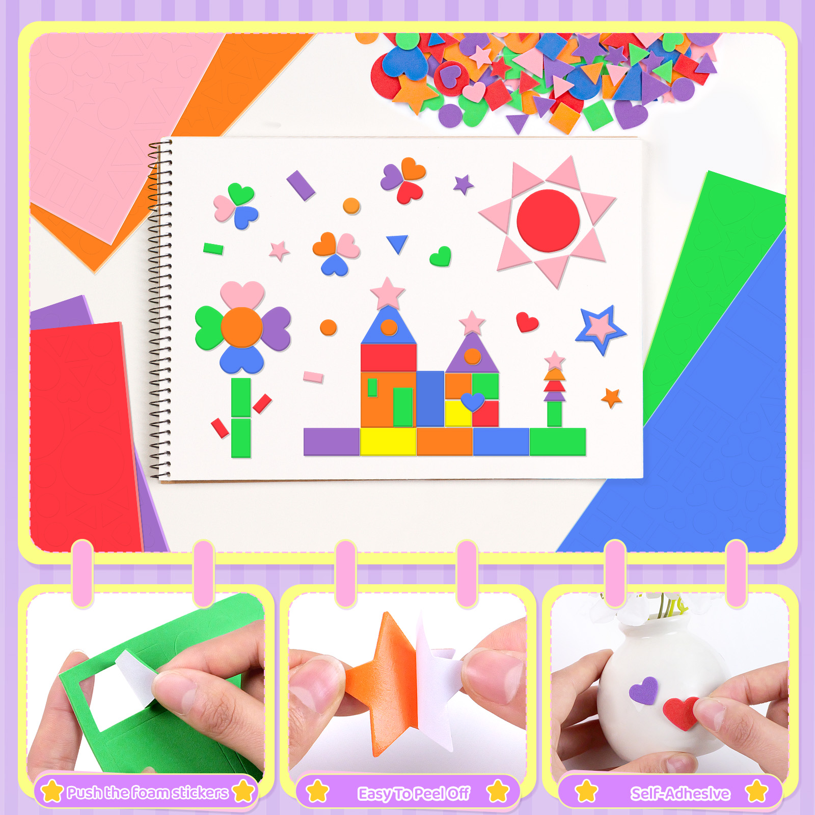 6/12/24 Sheets Non-Toxic EVA F - Art Craft For Toddlers review and price