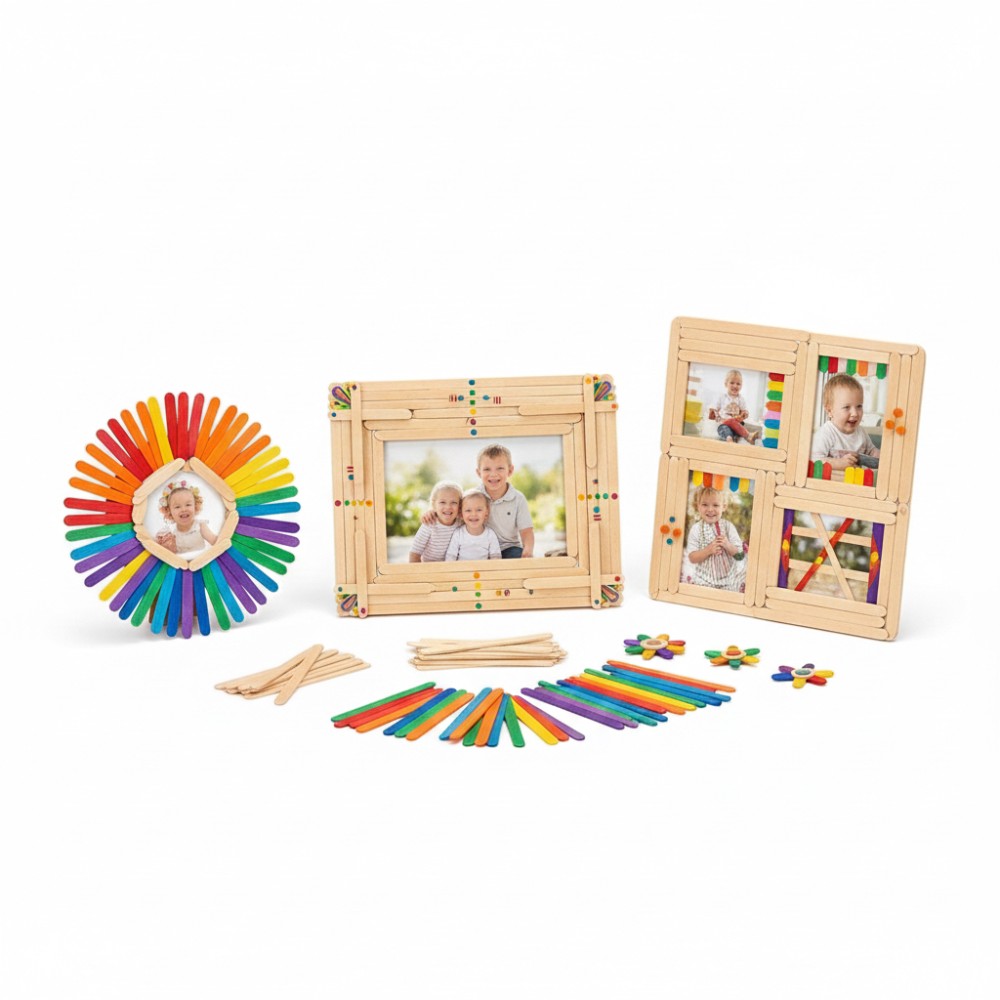 50Pcs Colored Wooden Popsicle  - Art Craft With Ice Cream Stick review and price