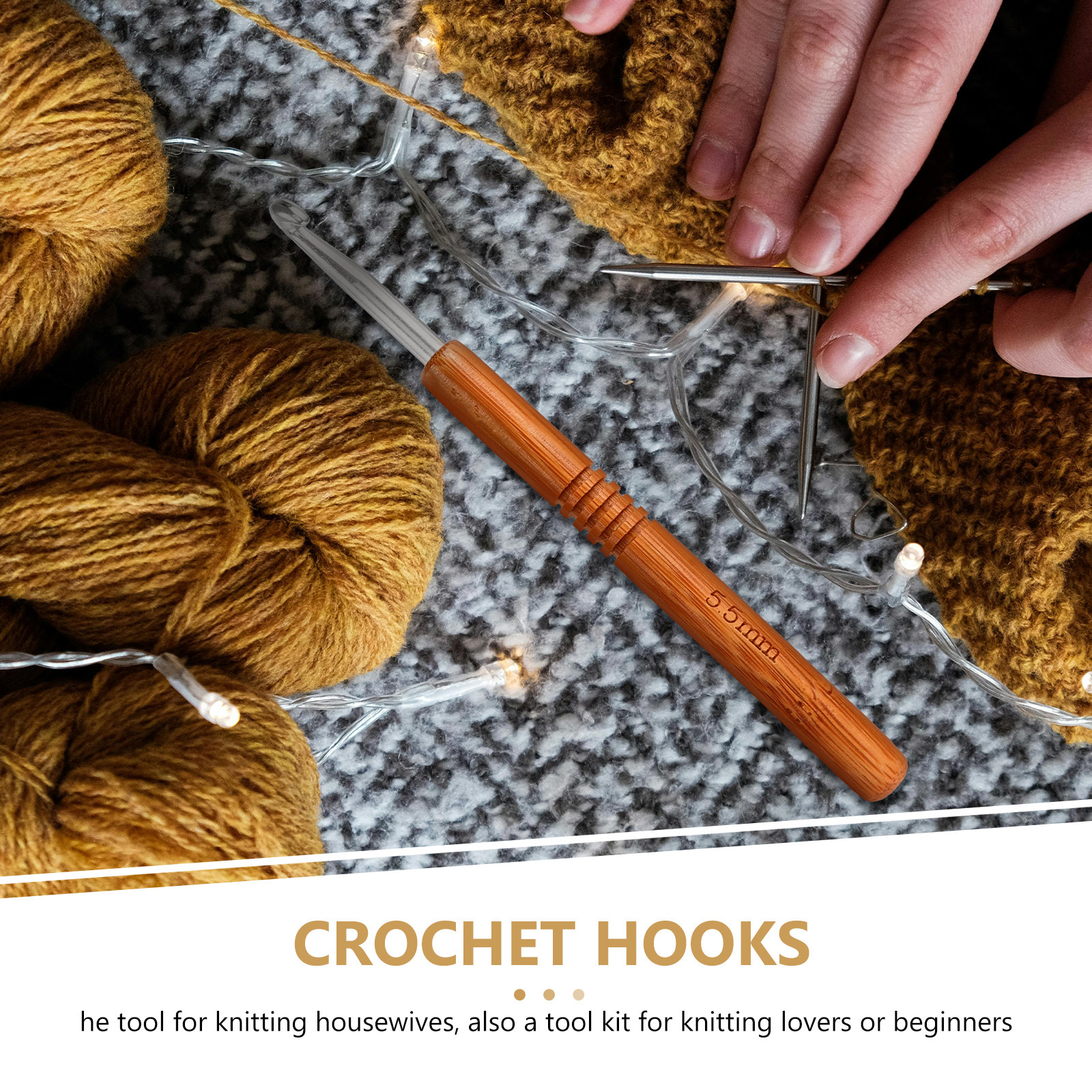 9Pcs Crochet Hook Set Bamboo H - Crochet Hook Set review and price
