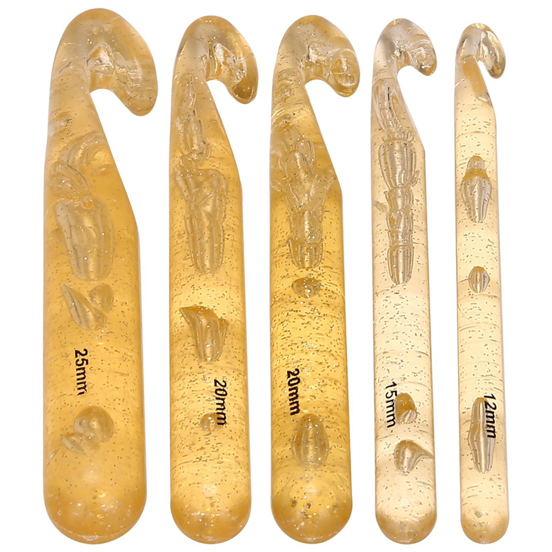 5Pcs 12mm/15mm/18mm/20mm/25mm  - Crochet Hook Set review and price