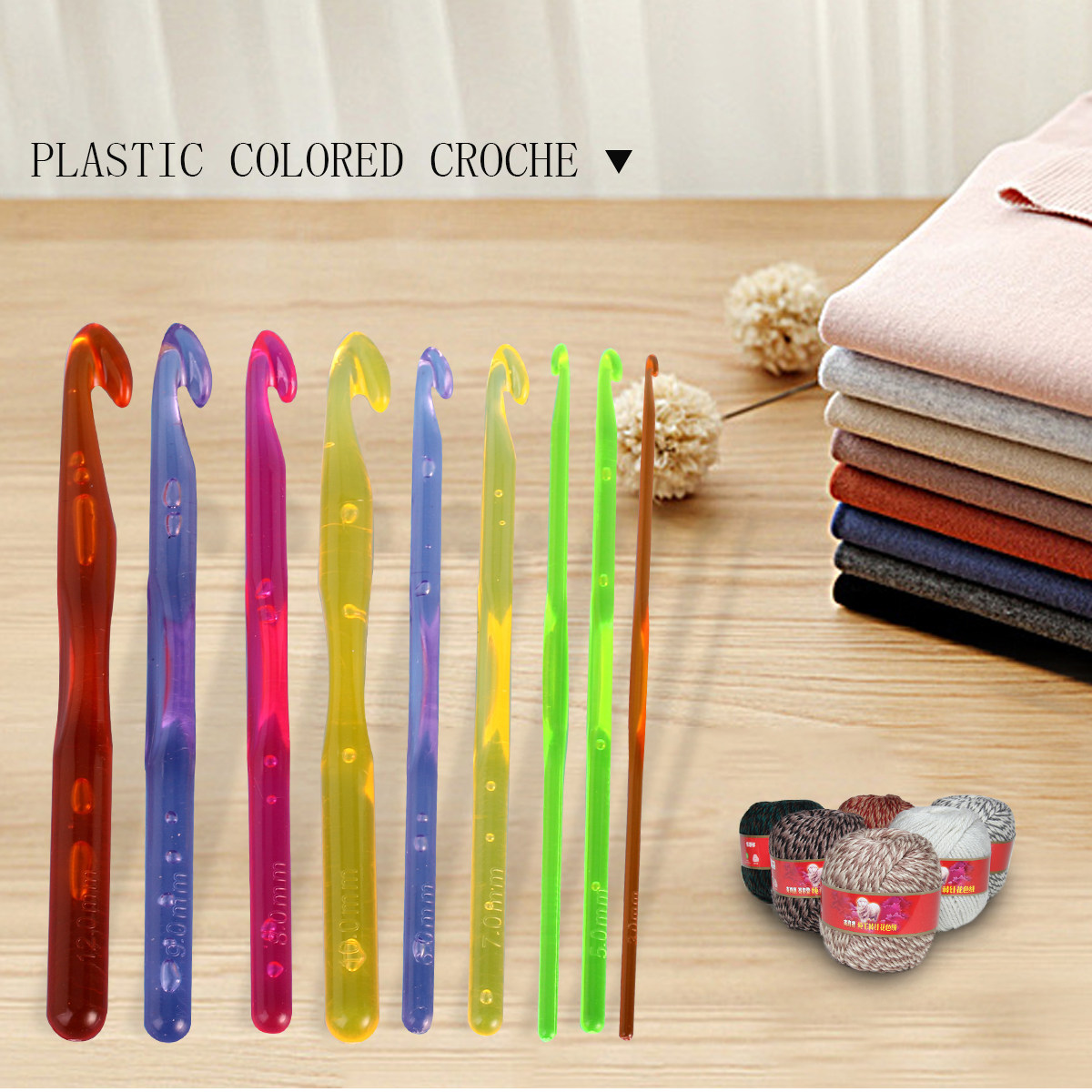 9Pcs Colorful Crochet Hooks Pl - Crochet Hook Set review and price