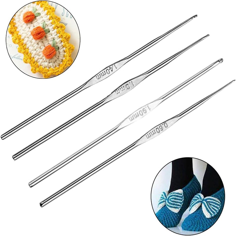4 Pcs Stainless Steel Crochet  - Crochet Hook Set review and price