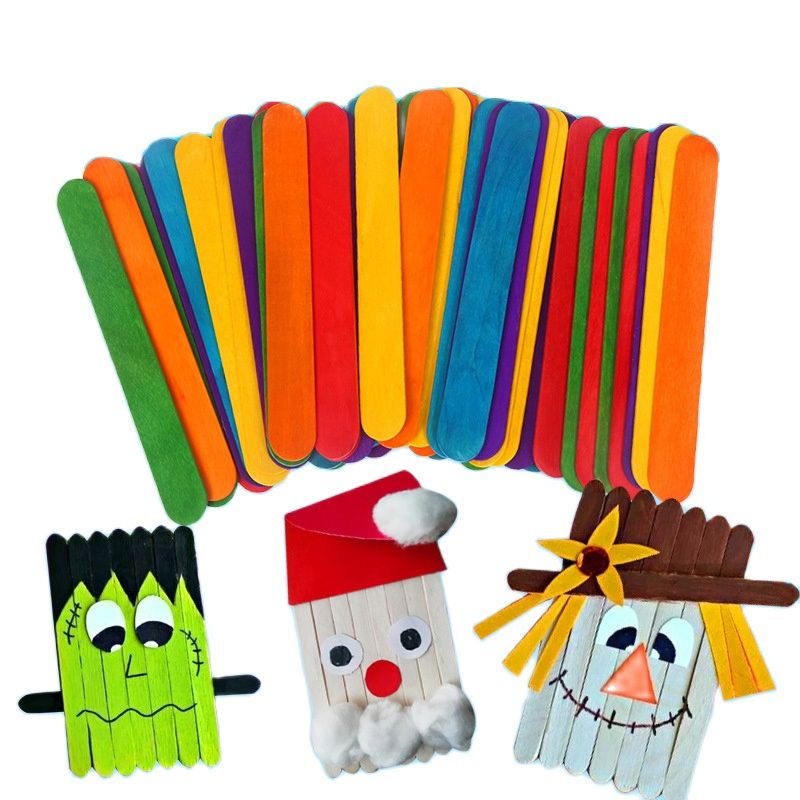 50Pcs DIY Wooden Stick Popsicl - Art Craft With Ice Cream Stick review and price