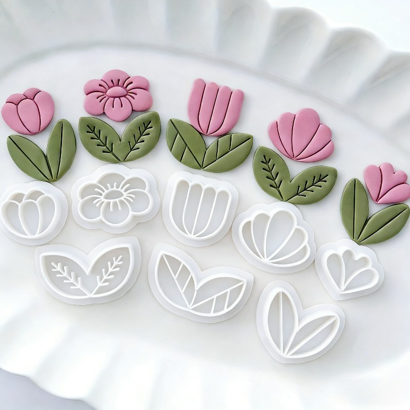 8Pcs Floral Leaf Polymer Clay  - Art Craft Leaves review and price