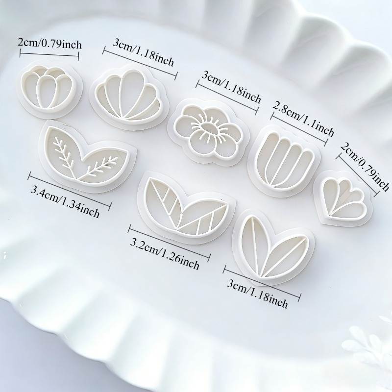8Pcs Floral Leaf Polymer Clay  - Art Craft Leaves review and price