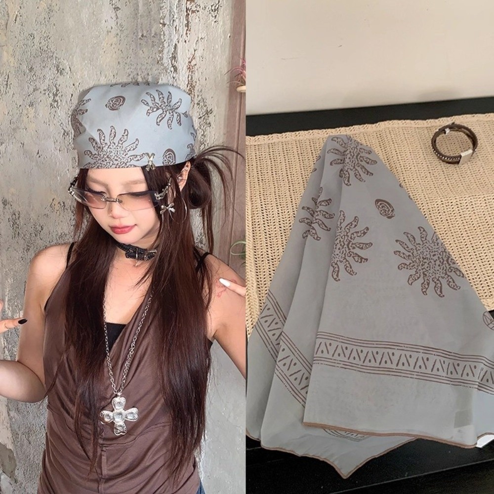 Retro Flower Square Headscarf  - Art And Craft Hair review and price