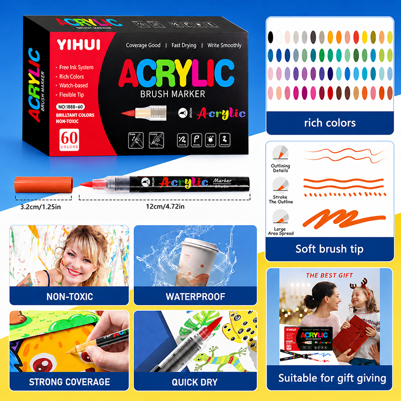 12-60 Colors Acrylic Paint Mar - Art Craft Easter review and price