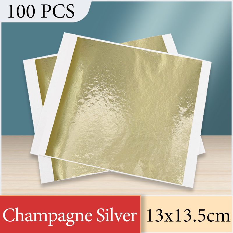 13x13.5cm Champagne Silver Foi - Art Craft Leaves review and price