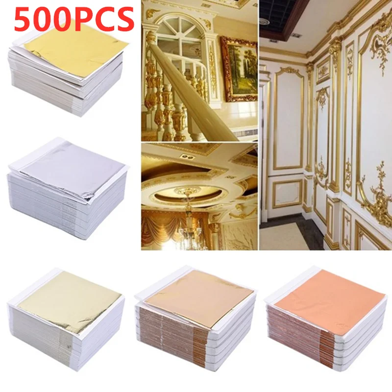 500 Sheets Imitation Gold Silv - Art Craft Leaves review and price