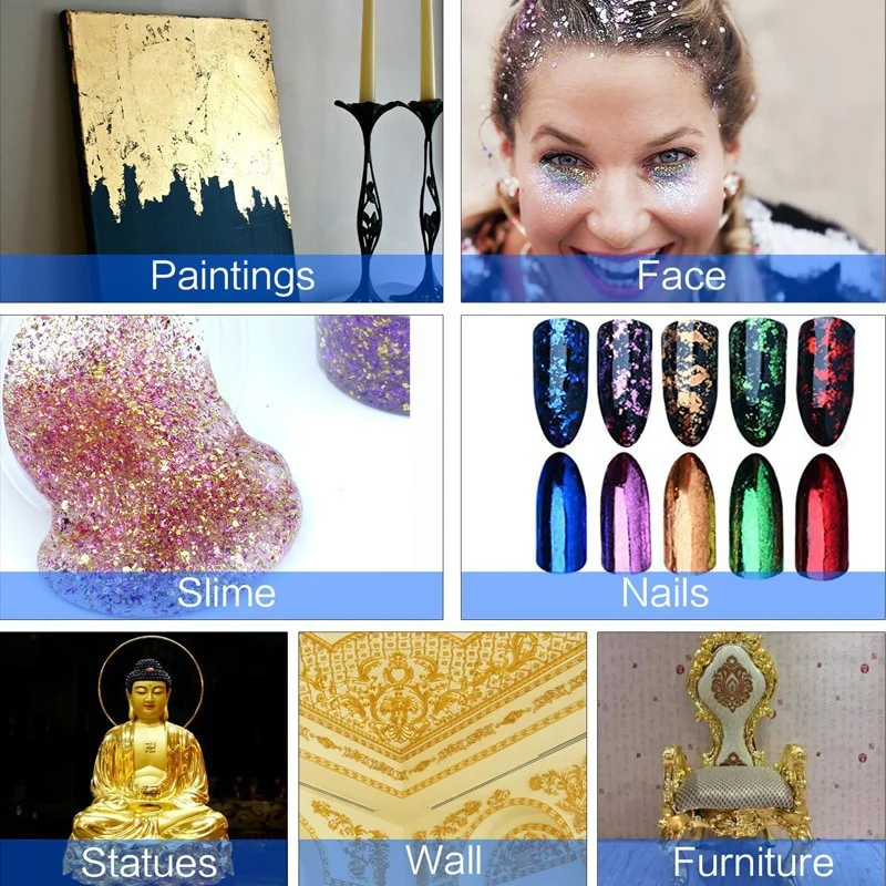 500 Sheets Imitation Gold Silv - Art Craft Leaves review and price