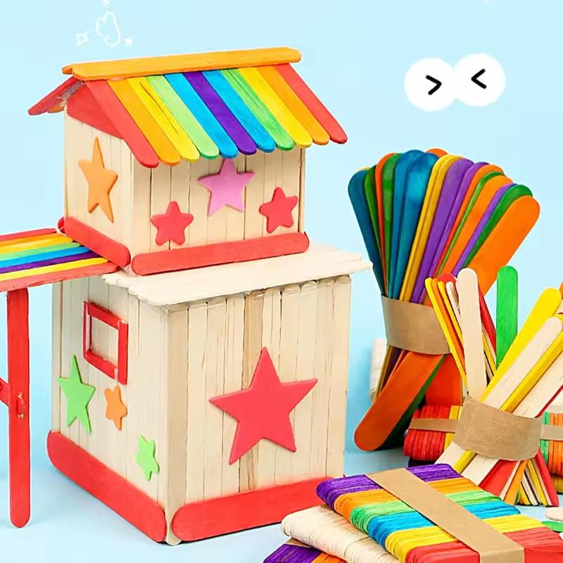 100Pcs Natural Wooden Ice Crea - Art Craft With Ice Cream Stick review and price