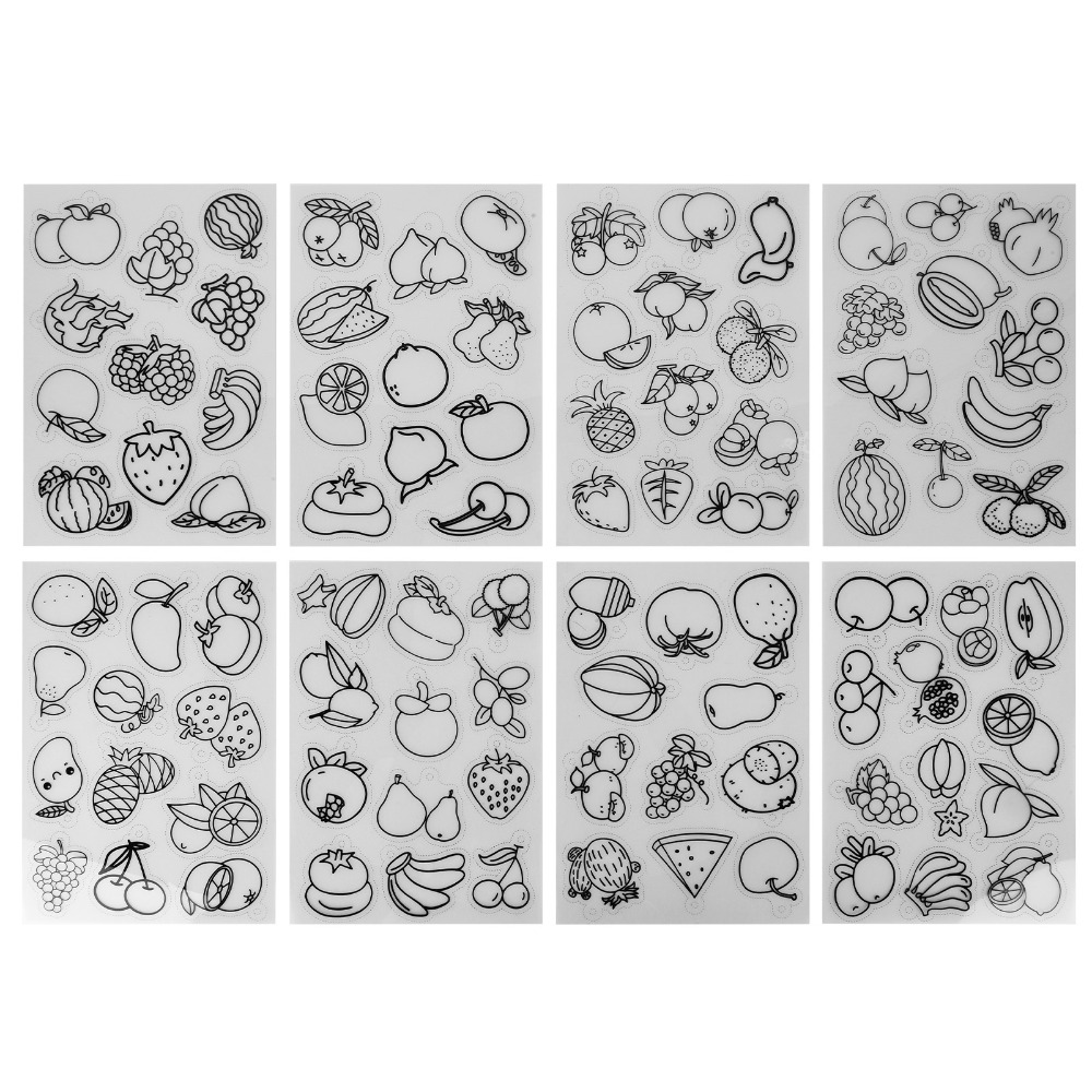 8pcs Fruit Vegetable Pattern H - Craft And Art Difference review and price