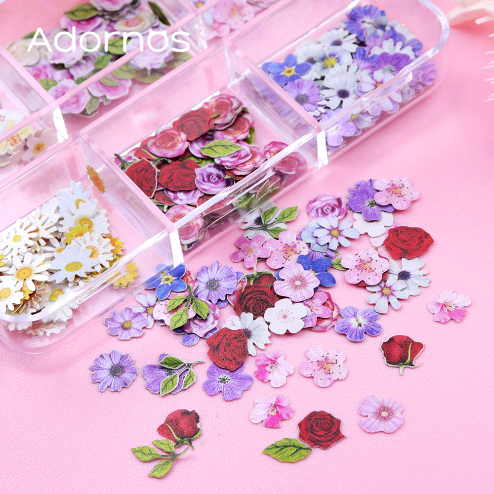 6 Grids Flowers Wood Pulp Chip - Art Craft Leaves review and price