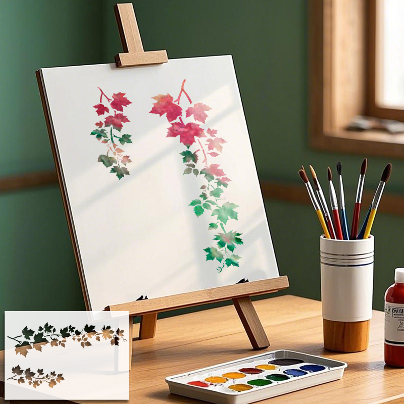 YOMDID 1pc Leaf Pattern PET Pa - Art Craft Leaves review and price
