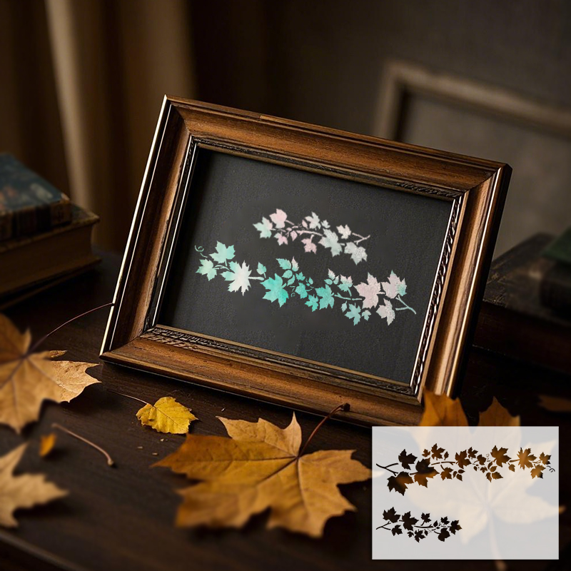 YOMDID 1pc Leaf Pattern PET Pa - Art Craft Leaves review and price