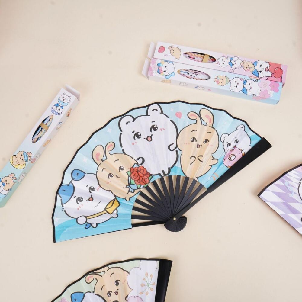 Kawaii Folding Fan Chiikawa Su - Art Craft Japan review and price